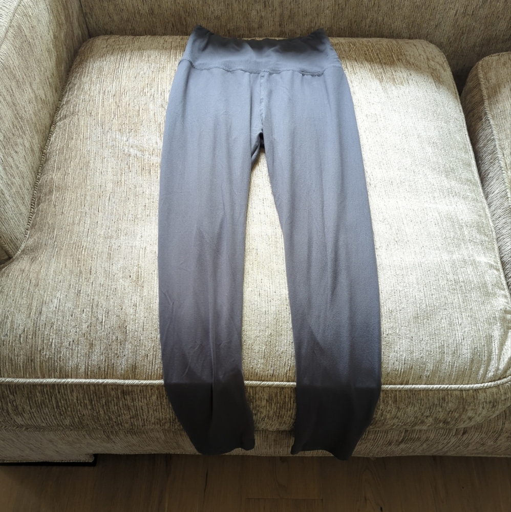 Purple Leggings with Elastic Waistband and Tapered Ankles